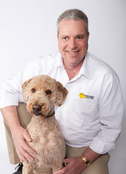 Owner Mike Werner, and his dog Murphy